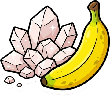 Potassium minerals and a banana