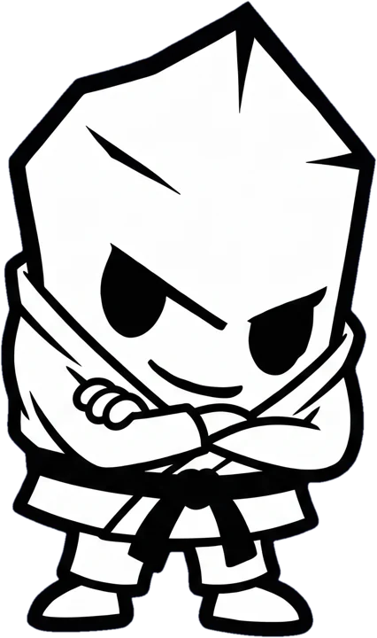 The salt crystal mascot, jiu-jitsu