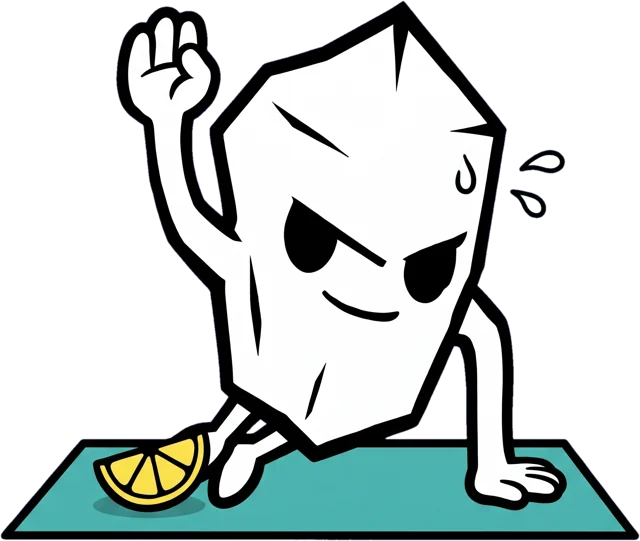 The salt crystal mascot, hot pilates